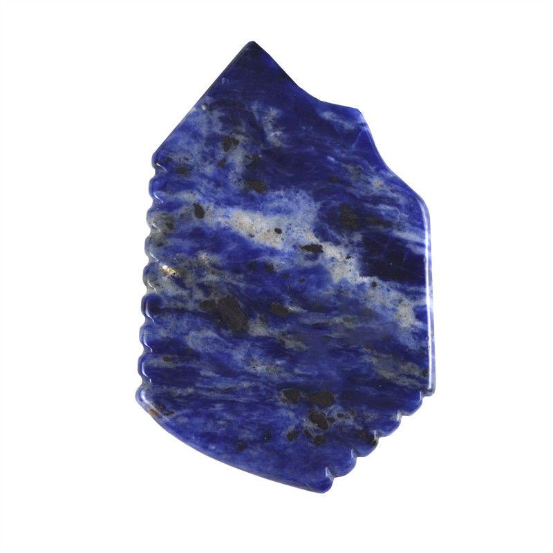 Gepersonaliseerd logo beschikbaard 2024 Blauw Sodalite Gua Sha Scraping Massage Board voor Gezicht en Lichaam Massager Spa Stone
