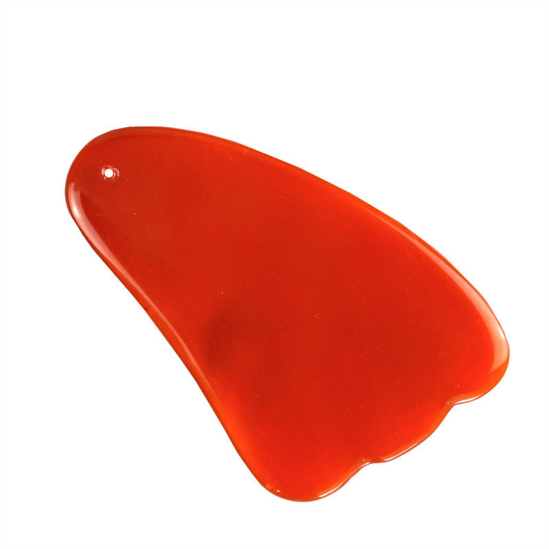 2024 Red Carnelian Gua Sha Board De essentiële gezondheidszorg Agate Guasha steen voor gezichtsmassage en gezichtsverzorging