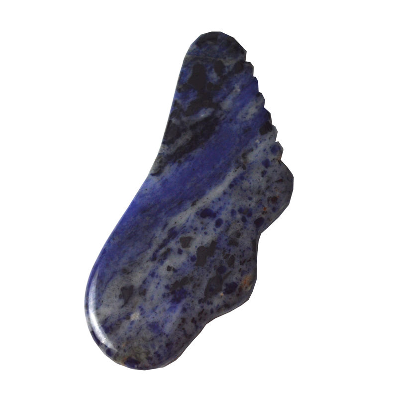 2024 Blauw Sodalite Stone Gua Sha Scraping Massager Comfortabel massagetool voor het verwijderen van rimpels in het gezicht en huid schoonheid