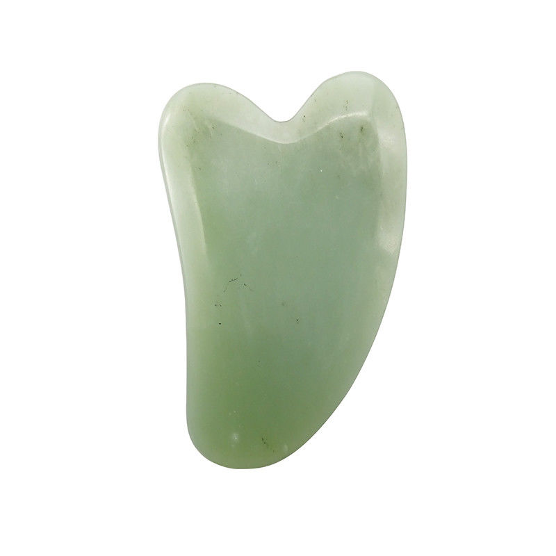 Xiuyan Jade Guasha Board voor gezichts- en lichaamsverzorging Huidverzorging Hartvorm Gua Sha Massagetool om spierspanning te verlichten
