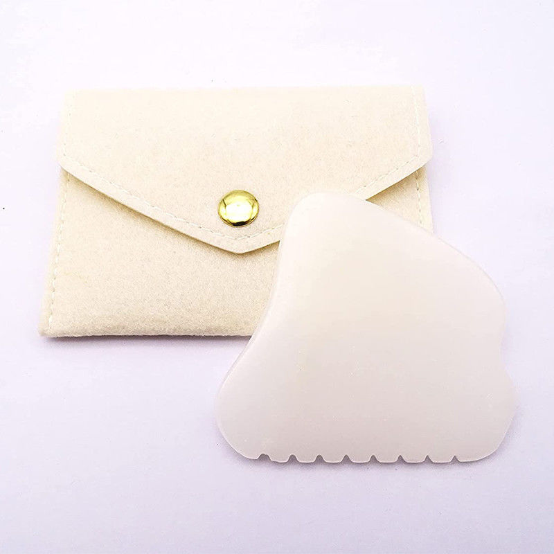 Body Massager Draagbare Handheld Afghaanse White Jade Gua Sha Board voor aanpasbare gezichts- en lichaamsverzorging