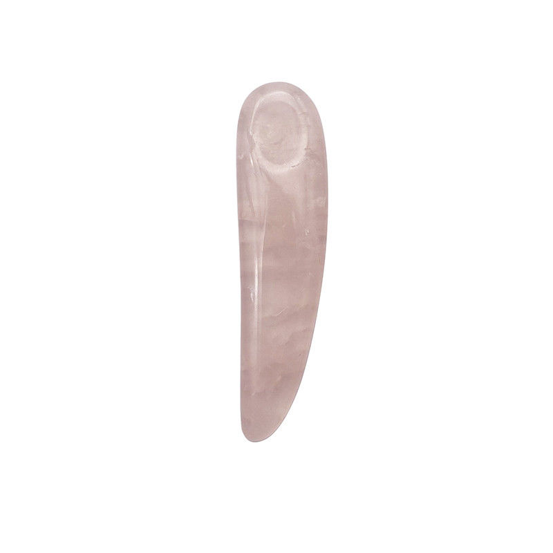 Rozenkwartslepel voor gua sha en cosmetica schoonheidstaaf applicator spatula