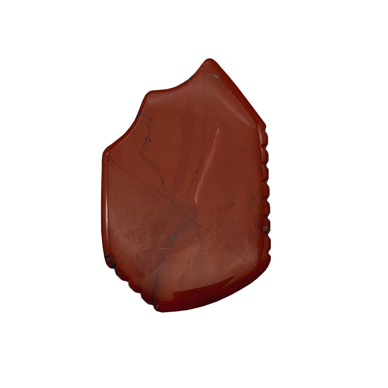 Rood Jasper Gezicht Guasha Huid Lifting Firming Natuurlijke Hand Healing Jade Gua Sha Gezicht Massage Tool Draagbaar en Handheld
