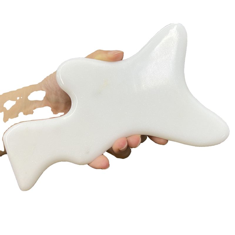Body sculpting tools grote witte jade schrapen massagetools voor lymfatische drainage en gua sha therapie