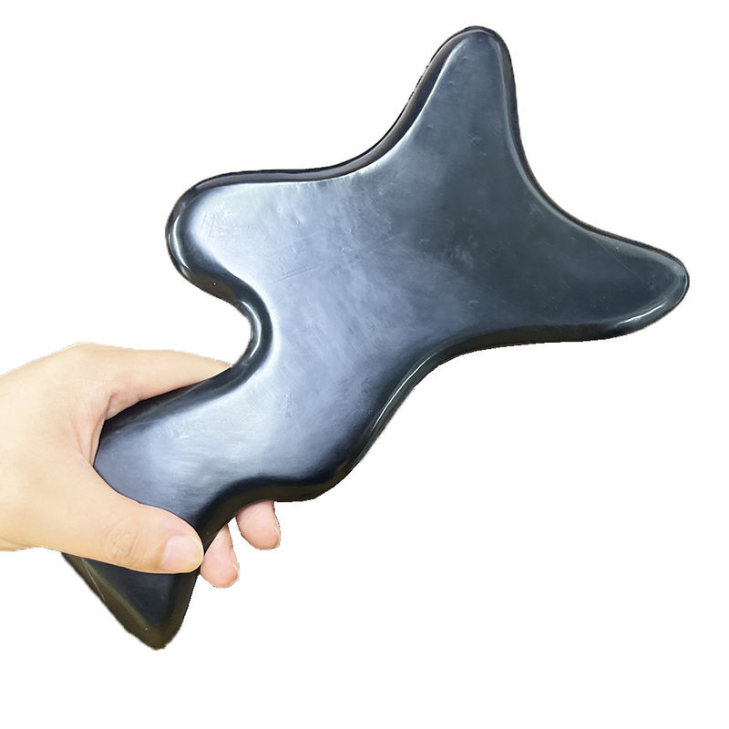 Lichaamsverzorgingsproducten Gua Sha Board Logo Support Custom Custom Logo Polygonaal Zwart Bianstone Jade Massage Tool