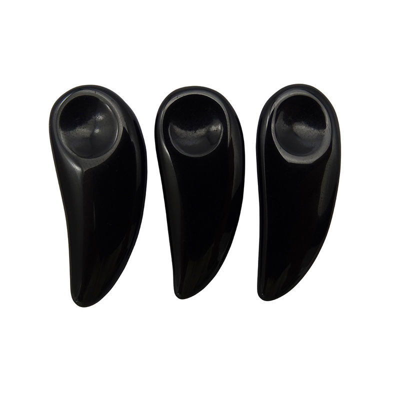 Zwarte gezichtsmassage Mini Obsidian Cosmetische Guasha Lepel Oogcrème Make-up Scoop Spatula Stick voor oogverlichting massage