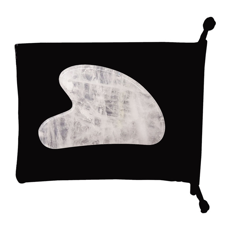Gezichtsmassage Hartvorm Wit Kristal Gua Sha Steen voor SPA Acupunctuur Therapie in Traditionele Chinese Geneeskunde Centrum