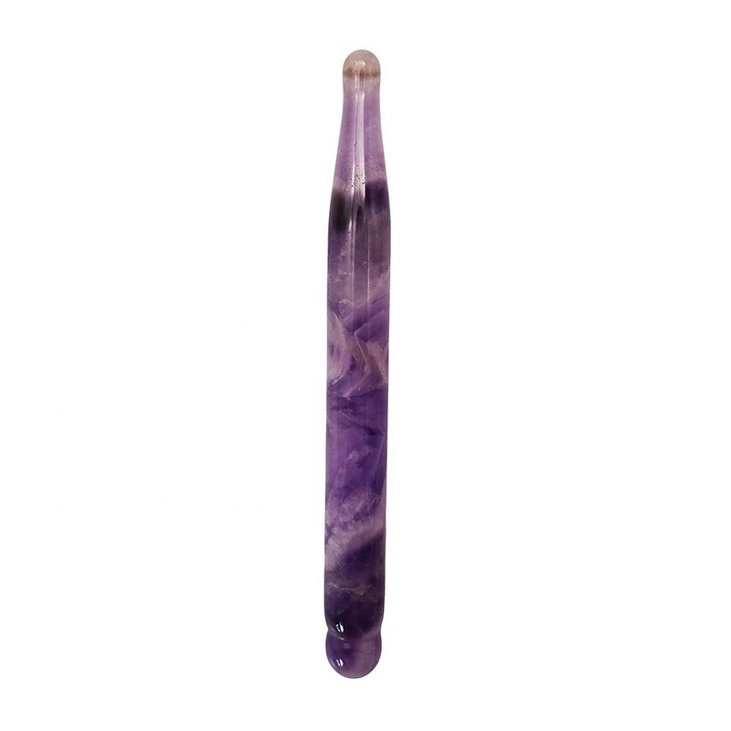 Slank Gezicht Gua sha Tools Natuurlijke Amethyst Acupressure Guasha Massage Therapy Pen voor het hele lichaam diepe weefsel pijnverlichting