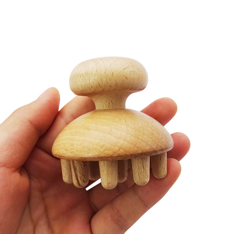 Muziek Functie Houten paddenstoel Gua Sha Therapie Massage Tool voor Hand-Held en Full Body Lymphatic Drainage