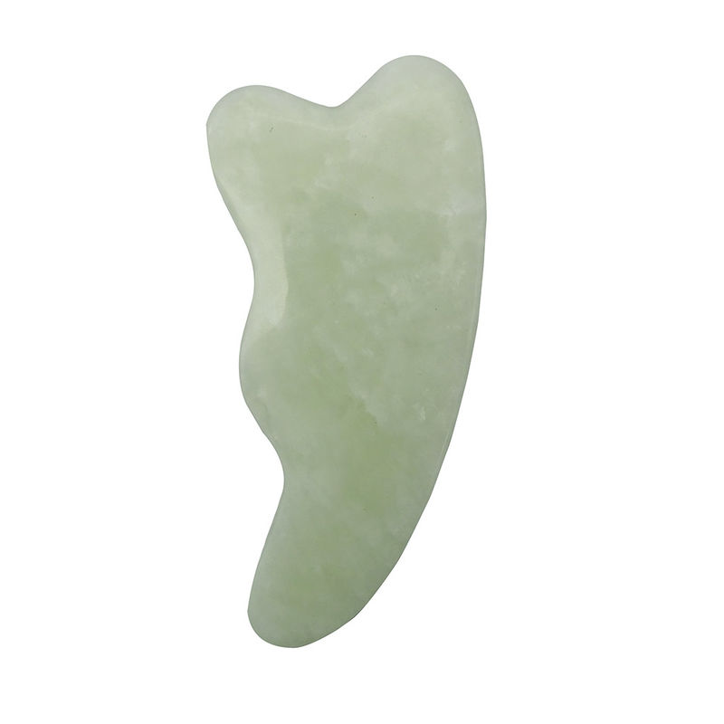Gepersonaliseerd Logo Groene natuurlijke Spa Gua Sha Scalp Massage Tool voor het schrapen van gezichts- en lichaamshuid Gepolijste Guasha Face Massagers