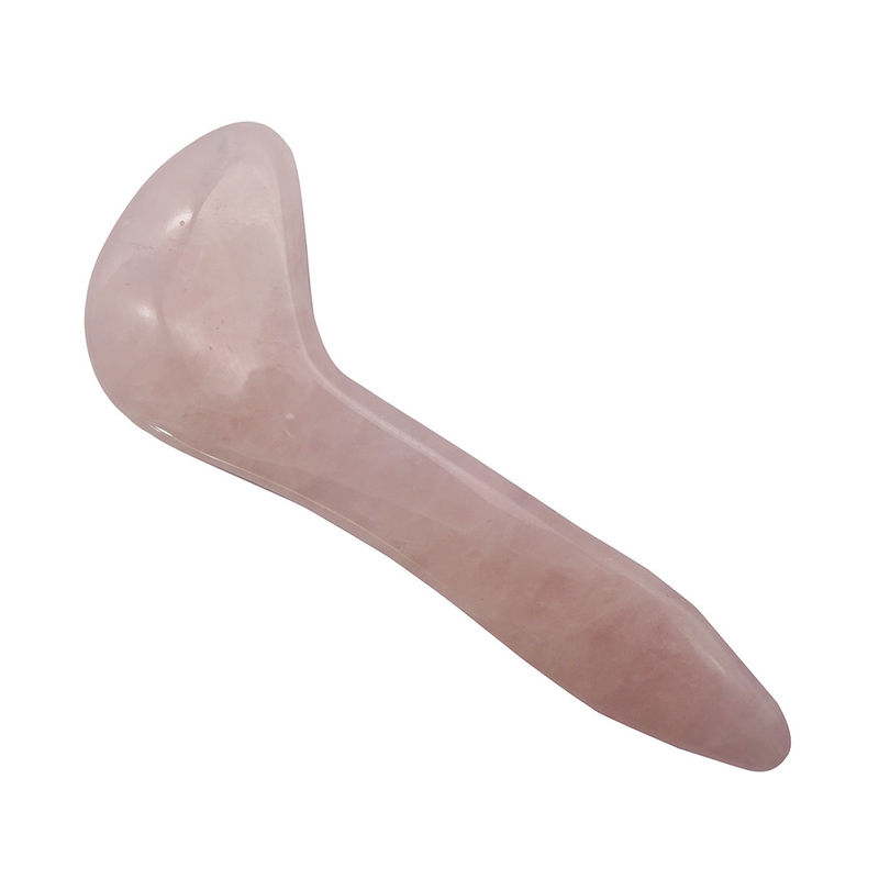 2024 Product Gepolijst Technisch Natuurlijk Roze Kwarts Jade Gua Sha Massage Tool voor Gezichtsmassage Geschenkdoos MOQ 100pcs