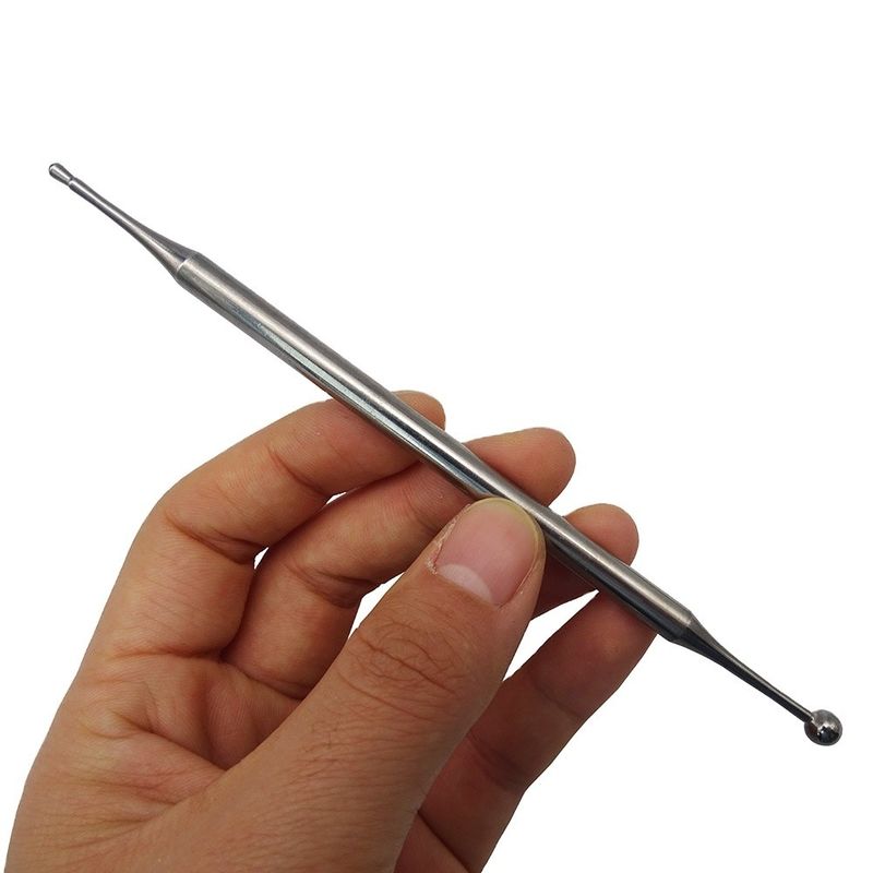 Gepolijste IASTM Dual Head Gezichtsreflexologie Tools Roestvrij staal Draagbare oor acupunctuur Body Point Probe Gezichtsreflexologie Massage Tool