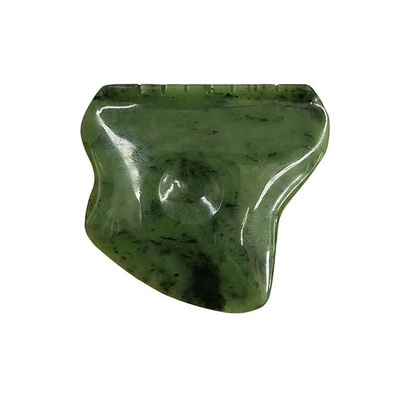 Body Massager Groene Nefriet Jade Gua Sha Scraping Massage Tool voor gezichtsspanning loslaten en zelfhulp
