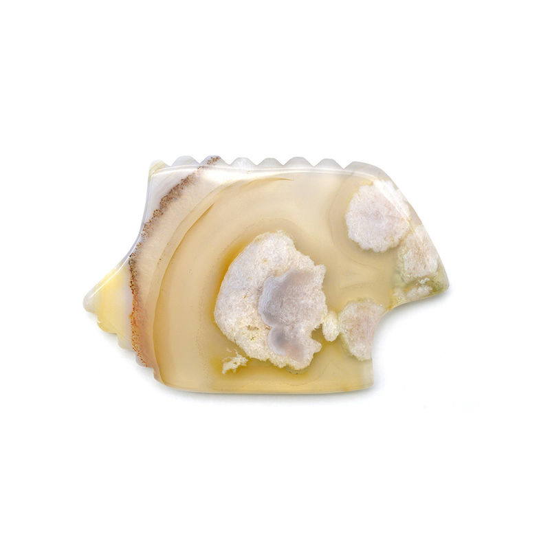 Massageproducten Natuurlijke kersenbloesem Agate Guasha Board voor zelfhulp Massage abkgs-210