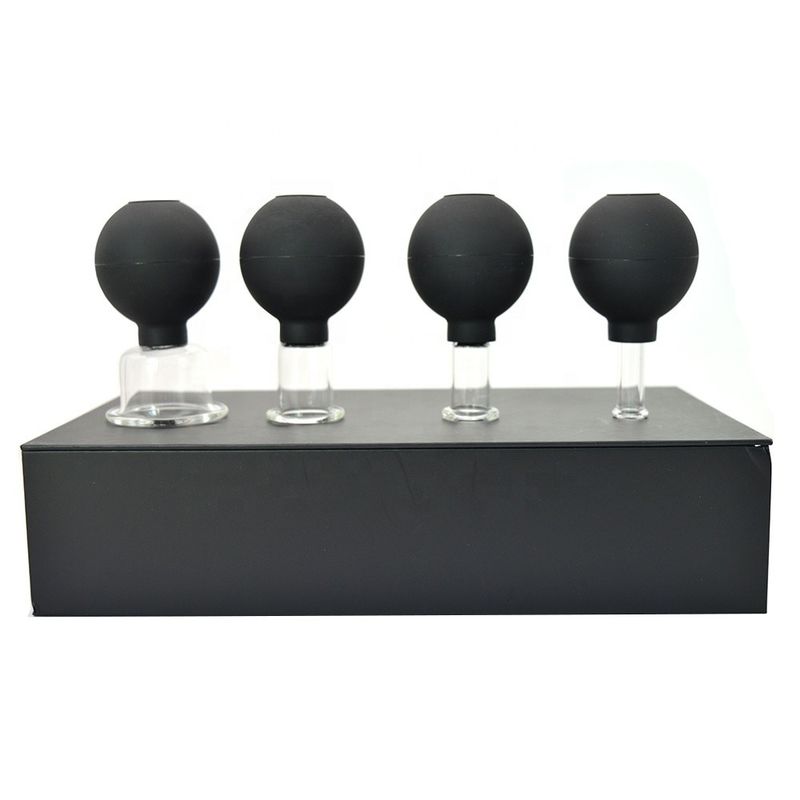 2024 Glas Rubber Massage Vacuüm Massage Cupping Set Therapie Machine Voor Lichaam Gezicht Achterbeen Leg Schouder Met Gepersonaliseerd Logo