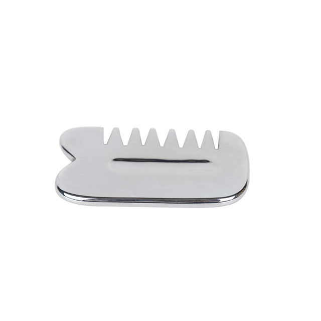 Gezichtsmassageur Authentiek zilver Terahertz Guasha Stone Gua Sha Comb voor anti-aging en gezichtsverjonging