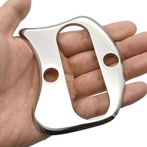 100*80*4.5mm MASSAGE Roestvrij staal Guasha Schrapen Massage Hulpmiddelen Iastm Metaal Gua Sha voor het verminderen van rimpels nieuwste ontwerp