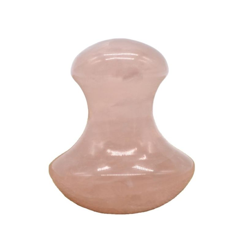 2024 Body Custom Massage Roze Kwarts Champignon Gua Sha Stone Massage Tool met gepolijst uiterlijk