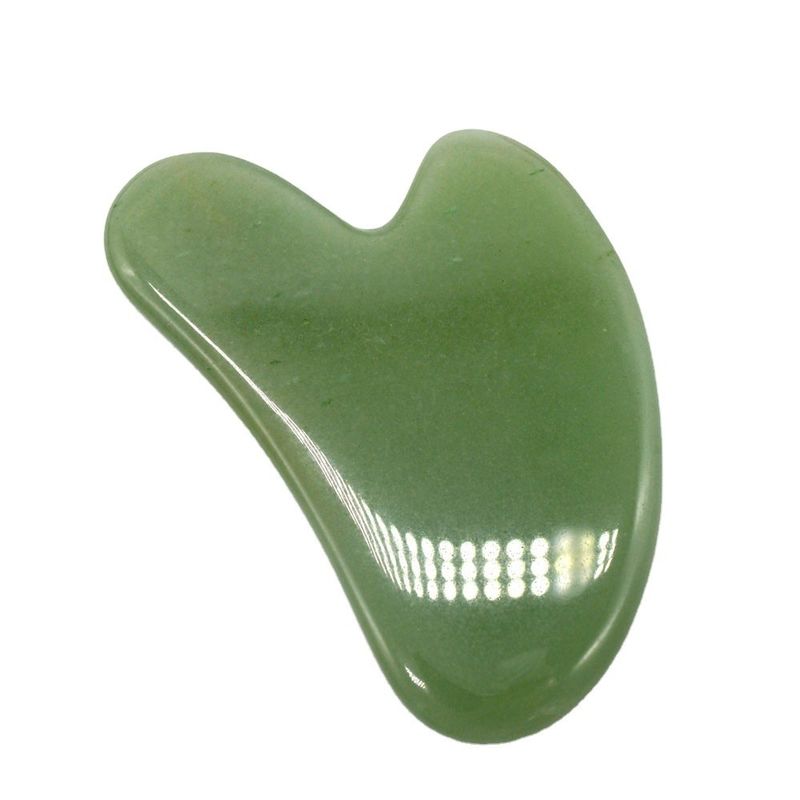 Body Massager Accessoire Hartvorm Gua Sha Board gemaakt van natuurlijke Aventurine Jade in groen