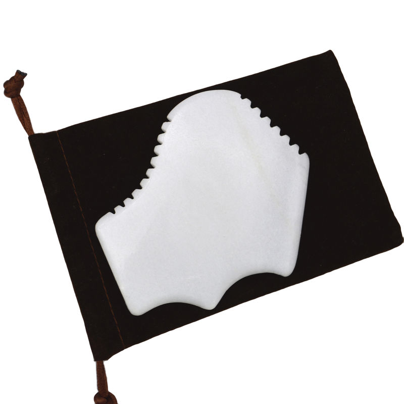 Massager 2024 Design Natural White Jade Gua Sha Board voor het schrapen Therapie Steengereedschap Massager