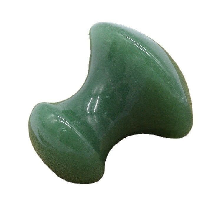 Champignonvormige Gua Sha Massage Stone Handgemaakte groene Aventurine Tool voor gezichtsverjonging