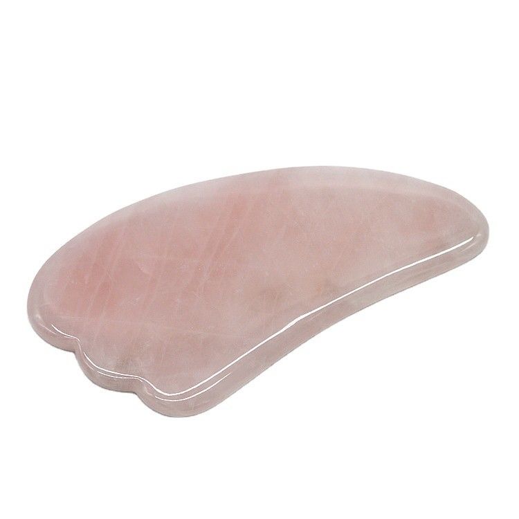 Gepolijst zwart rozen kwarts Gua Sha massagetool voor natuurlijke gezichtsbehandelingen