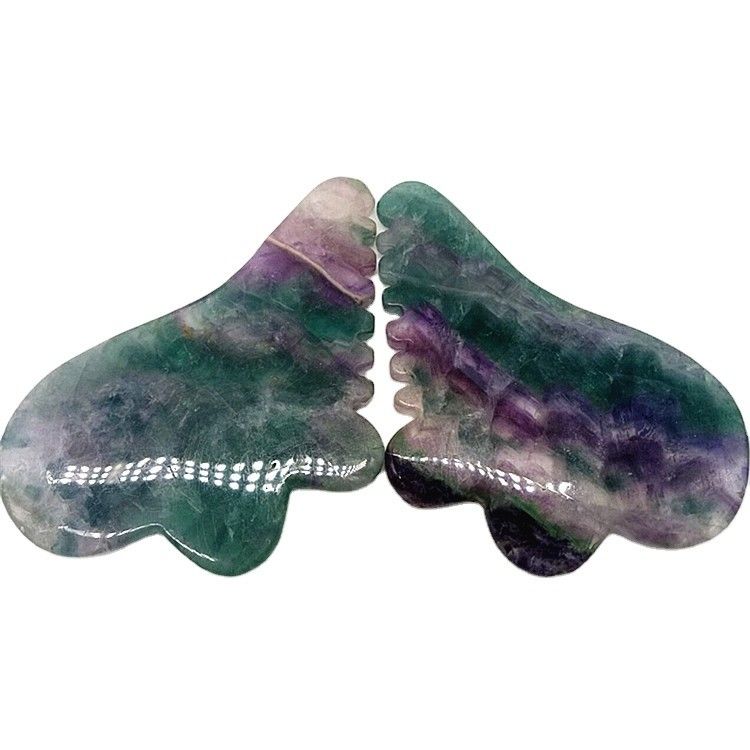 Aankomst Fluorite Jade Gua Sha Board voor Body Massage Tool in kleurrijk