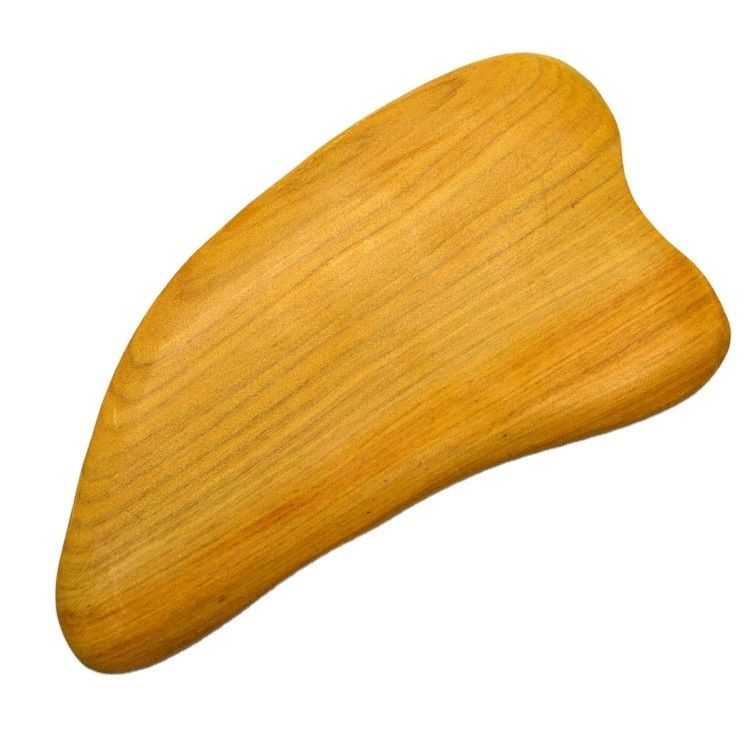 Natuurlijke hout Gua Sha Tool voor gezichtsschrapen Massage Handmatig bedrade besturing Gezichtsmassageur Houten bord schrapen