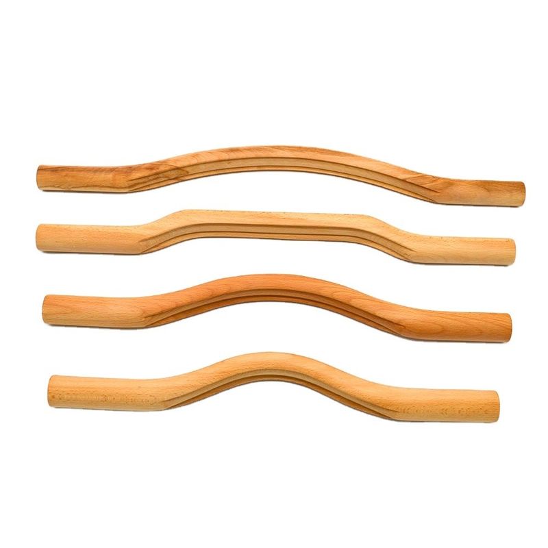 OEM/ODM Acceptabel 4 in 1 Full Body Hout Gua Sha Massage Tools Set voor diepe schraaptherapie en spiermassage