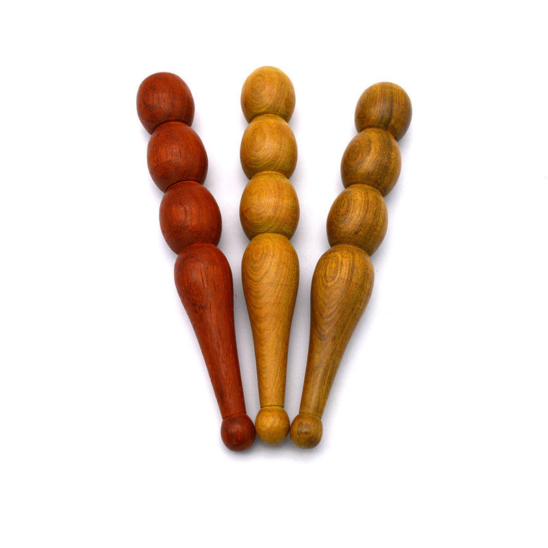 Eigenschappen Massager Houten handdrukmassage Pen-handleiding Gezichtsreflexologie-instrument voor diepe weefsel ontspanning