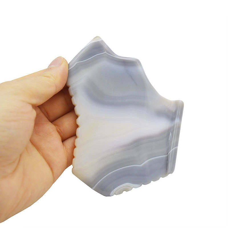 Custom Guasha Board Massage Tools Healing Stone Scraper Board Gezichtsmassage voor gezichtsverjonging Grijs Agate Gua Sha