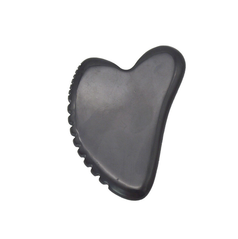 Natuurlijke jade steen Gua Sha Board voor het schrapen van massage op gezicht en lichaam Zwarte Guasha Stone Tool