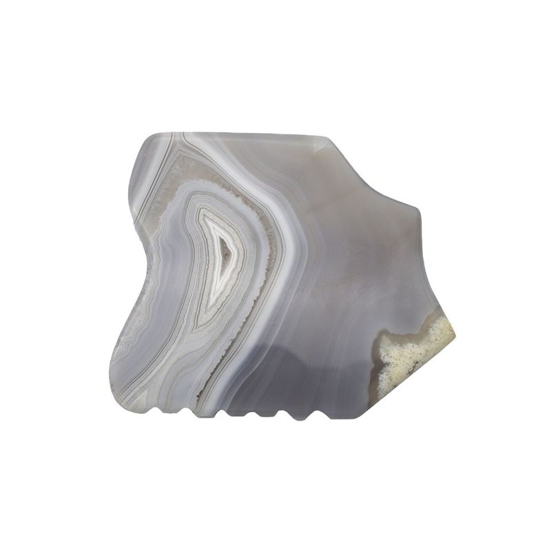 Gezondheidszorg Grijzige gestreepte agate jade gua sha steen guasha bord maatwerk massage schrapen therapie hulpmiddel voor gezicht en lichaam
