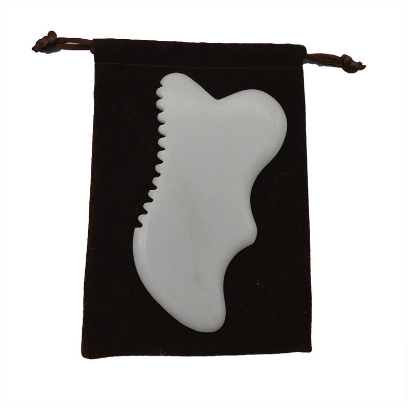 Custom Gua Sha Stone Board Massage Guasha Scarping Body Massager Witte Jade Scarping Gezichts- en lichaamsmiddelen