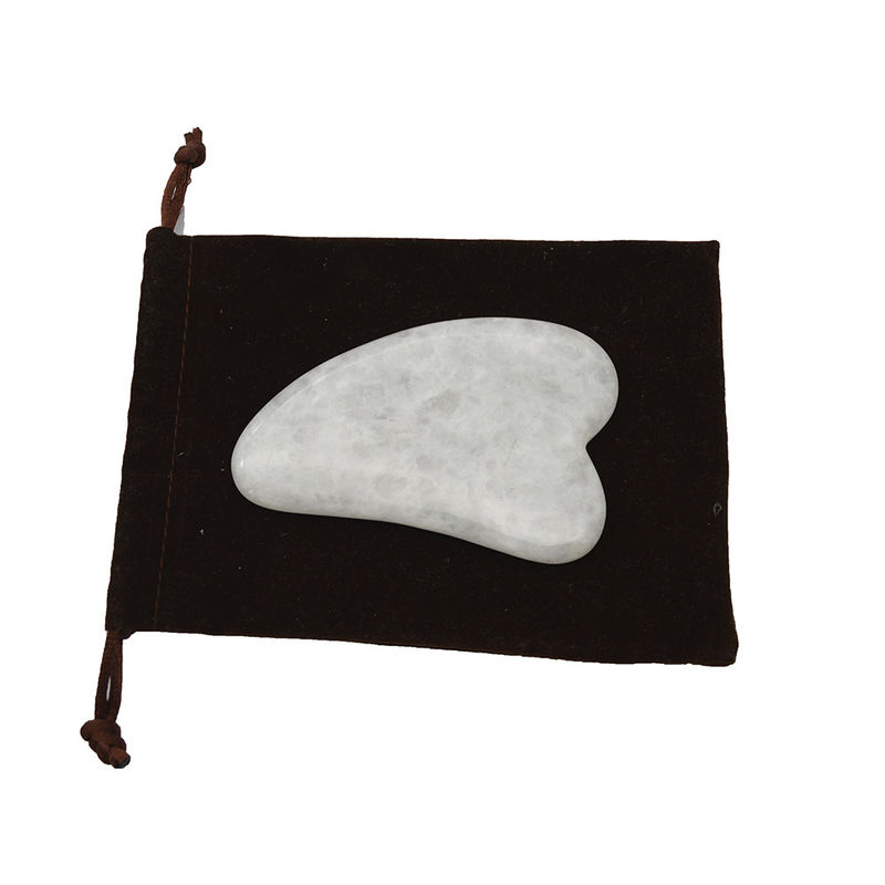 Handgestuurd Gua Sha Tool Gepolijste Witte Jade Massager voor spierrelaxatie en schoonheidsverbetering